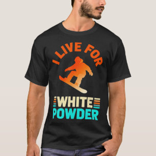 Powder Snow Skiing Retro Snowboard Goggles Mountai T-Shirt