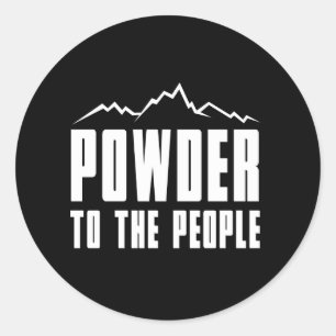Powder to the People Classic Round Sticker