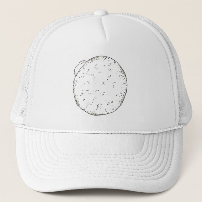 Powdered Cream Filled Doughnut Doughnut Pastry Trucker Hat (Front)