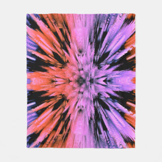 Powdered Pink Explosion Abstract Fleece Blanket
