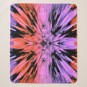 Powdered Pink Explosion Abstract Sherpa Blanket