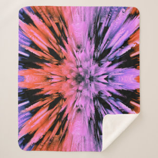 Powdered Pink Explosion Abstract Sherpa Blanket