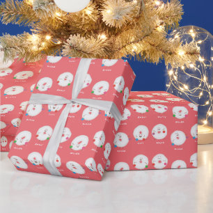Powdered Sugar Doughnuts Custom Christmas  Wrapping Paper