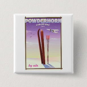 Powderhorn Colorado travel poster 15 Cm Square Badge