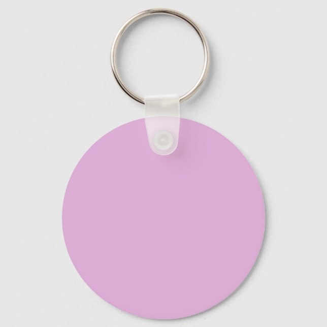 Powdery Violet E6B0DF Colour - Option to Add Name Key Ring (Front)