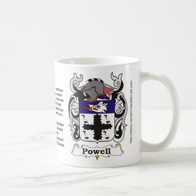 Powell Family Crest on a mug (Right)