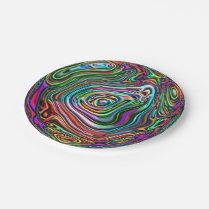 power abstract 7 paper plate