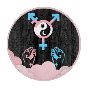 Power and Balance Sun and Moon Transgender Symbol Cutting Board