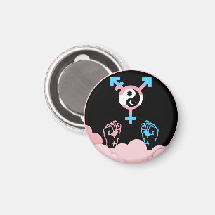 Power and Balance Sun and Moon Transgender Symbol Magnet