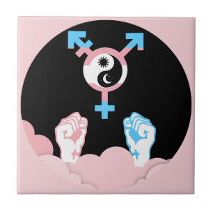Power and Balance Sun and Moon Transgender Symbol Tile