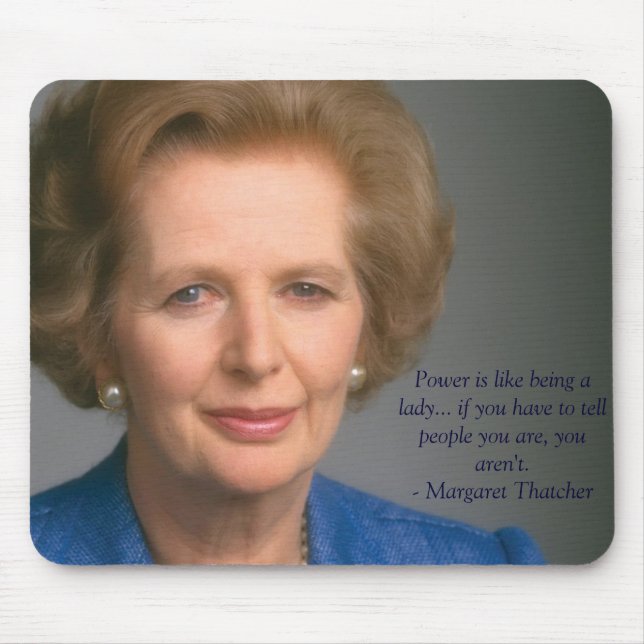Power and being a woman - Mrs. Thatcher Mousepad (Front)