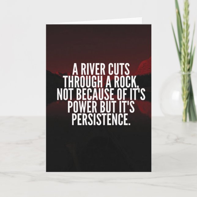 Power and Persistence - Motivational Card (Front)