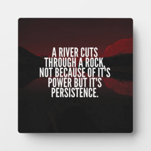 Power and Persistence - Motivational Plaque