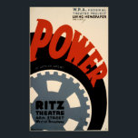 Power Art Deco 1930s WPA Vintage Poster<br><div class="desc">Power Art Deco 1930s WPA Vintage Poster</div>