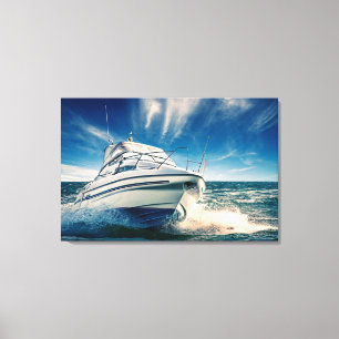 Power Boat Coming Into Chichester Harbour Canvas Print
