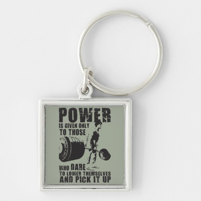 POWER - Bodybuilding Motivational Key Ring (Front)
