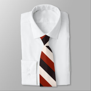 Power Casual Red Black White Stripe Tie