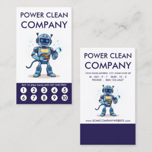 Power Clean Loyalty Punch Card