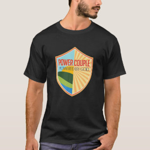 Power Couple, Powered By God Christian Couple Grap T-Shirt