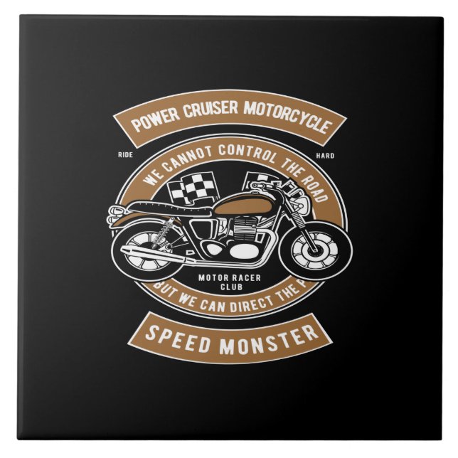 power cruiser motorcycle speed monster tile (Front)