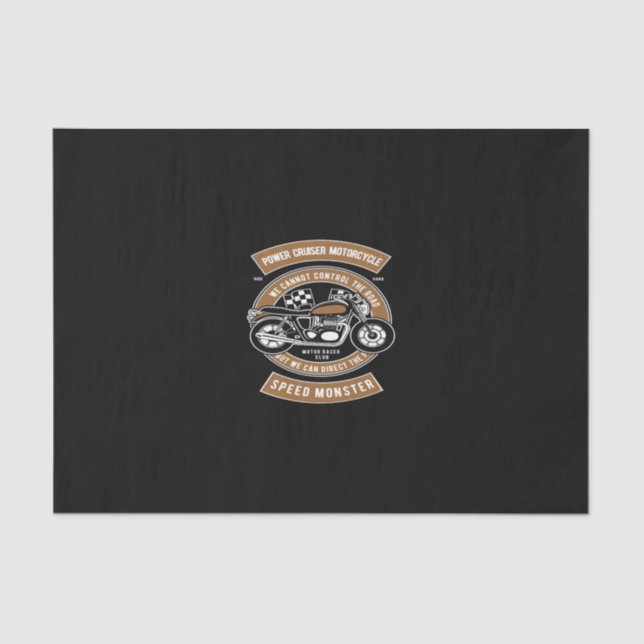 power cruiser motorcycle speed monster tissue paper (Front)