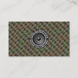 Power DJ Sound Logo • Modern Audio Pro Gig Design Business Card