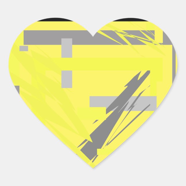 Power Energy Abstract Art Heart Sticker (Front)