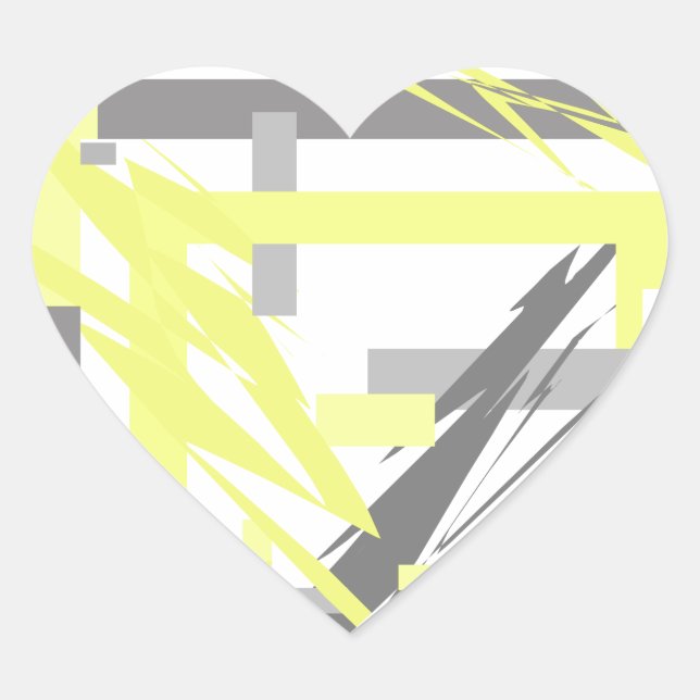 Power Energy Abstract Art Heart Sticker (Front)