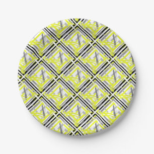Power Energy Abstract Art Paper Plate