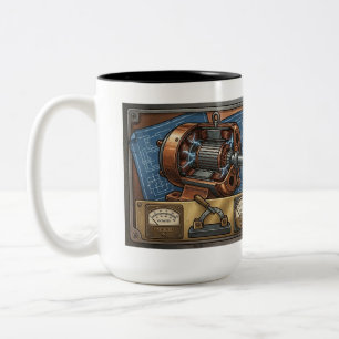 Power Engineer Electricians Gift Two-Tone Coffee Mug