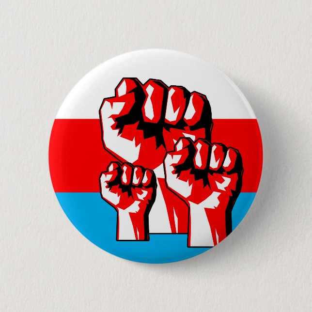 Power Fist 6 Cm Round Badge (Front)