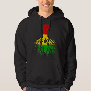 Power Fist Africa Roots Melanin Queen King Black H Hoodie