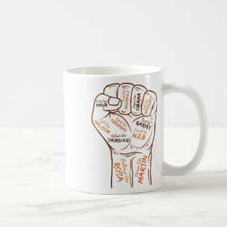 Power Fist Hand Inspiring Black Leaders Black Hist Coffee Mug