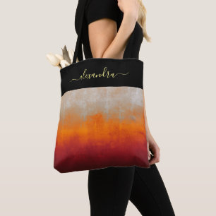 Power Girl Colours rustic ombre chic personalised Tote Bag