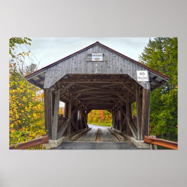 Power House Covered Bridge, Vermont Poster (Front)