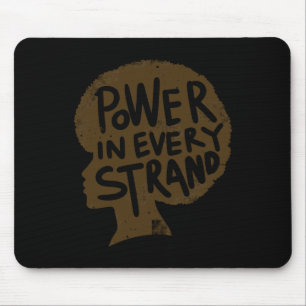 Power In Every Strand Afro Pride Sticker Mouse Pad