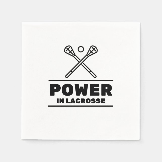 Power in lacrosse napkin (Front)
