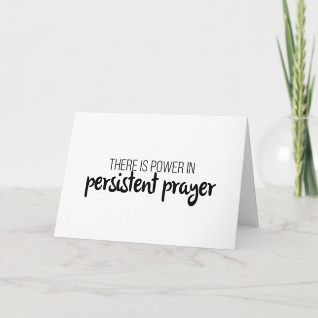 Power in Persistent Prayer Gospel Graphics Jesus Card (Front)