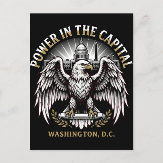 Power in the Capital Washington DC Bald Eagle Art Postcard