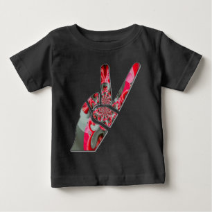 Power in the Palm: The Two-Finger Salute Baby T-Shirt
