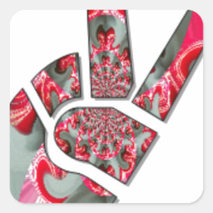 Power in the Palm: The Two-Finger Salute Square Sticker