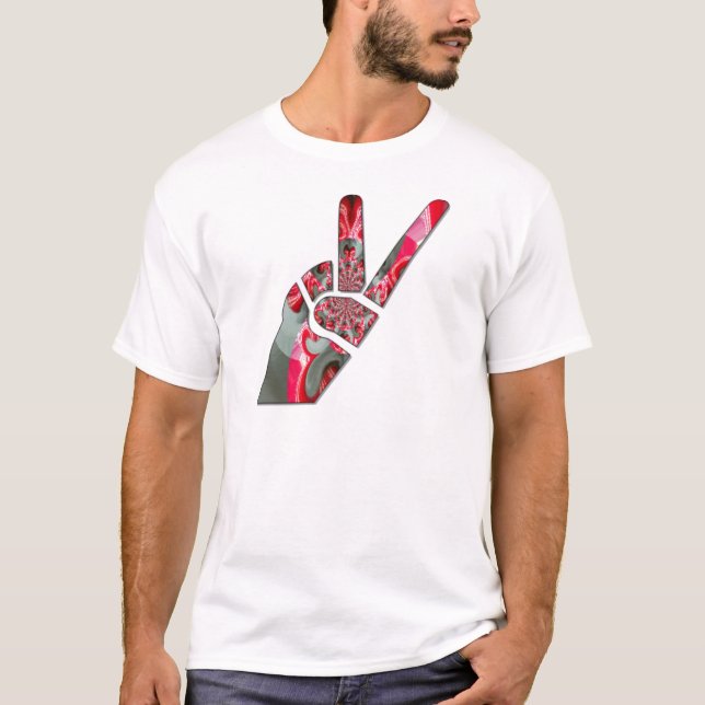 Power in the Palm: The Two-Finger Salute T-Shirt (Front)