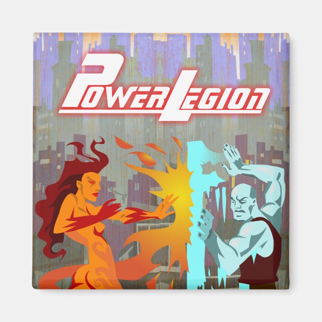 Power Legion magnet: Fire and Ice Magnet (Front)