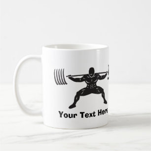 "POWER LIFTING" Power Squat Logo - Customisable Coffee Mug