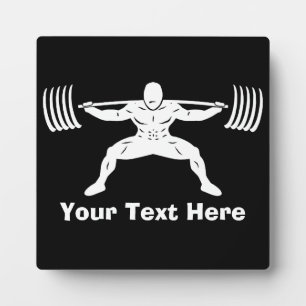 "POWER LIFTING" Power Squat Logo - Customisable Plaque