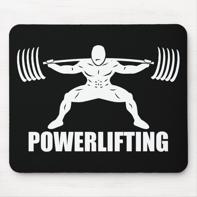 "Power lifting" Squat Motivational Mouse Pad (Front)
