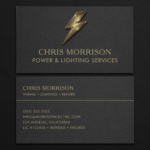Power & Lightening Services Professional Business Card