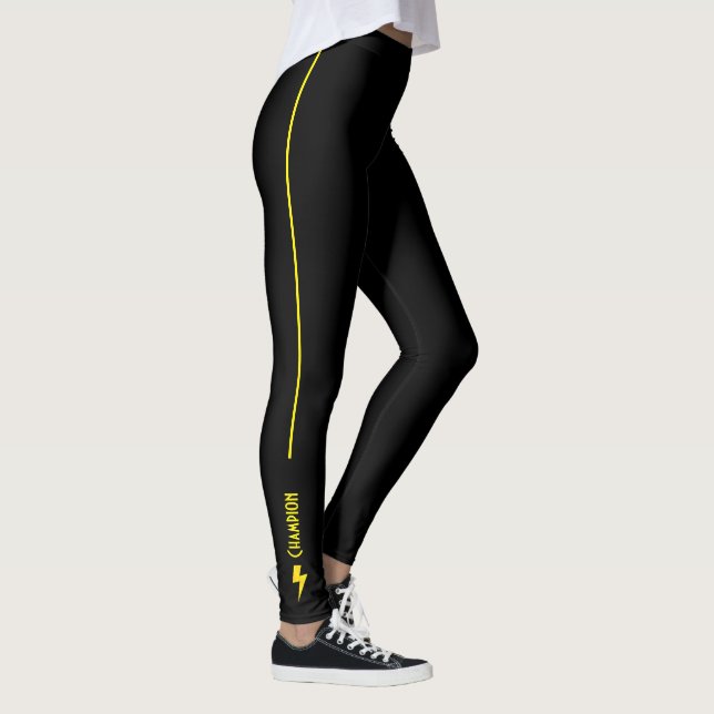 Power Lightning Energy Strength Champion Leggings (Right)