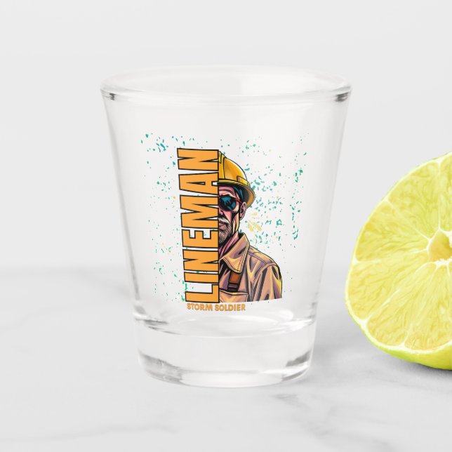 Power Lineman Shot glass (Front)