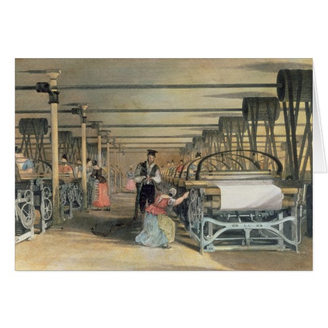 Power loom weaving, 1834 (Front Horizontal)